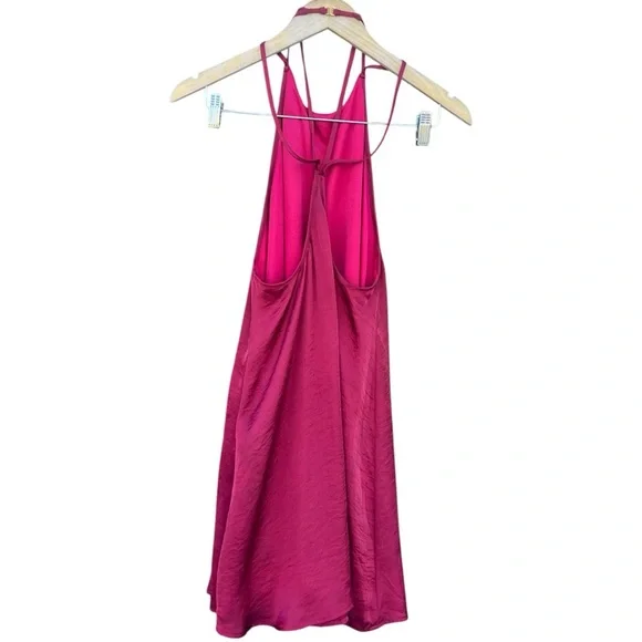 Show Me Your MuMu | Mini Red Cocktail Strappy Satin Dress | M - Picture 8 of 14